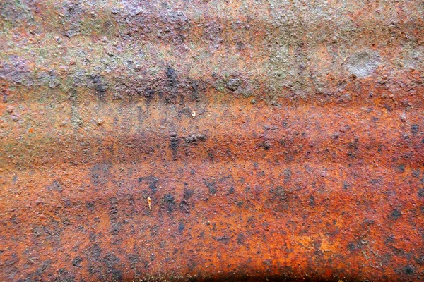 Close Internal Surface Rusty Oil Barrel — Photo