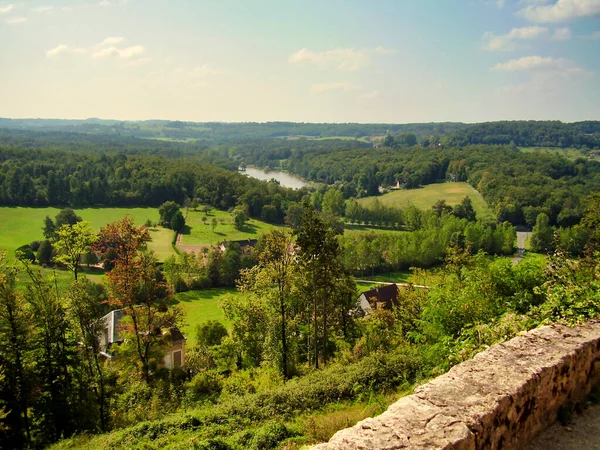 View Terrace Chateau Hautefort Dordogne France — Stock Photo, Image