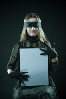 çerçeve ile Gotik kız
