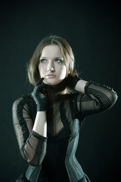 매우 고딕 소녀 — 스톡 사진