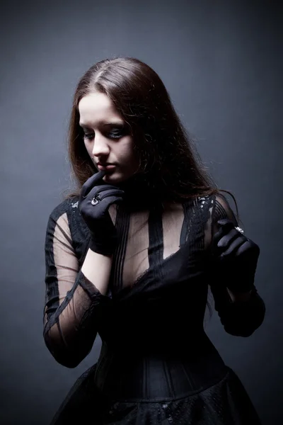 Pretty gothic girl — Stock Photo, Image