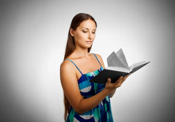 Pretty student with book — Stock Photo, Image