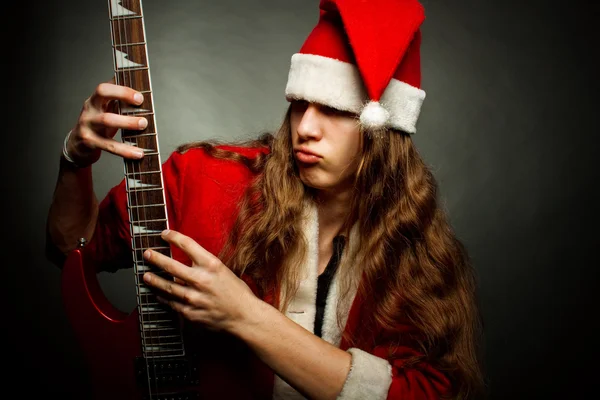 Heavy metal Santa — Stock Fotó