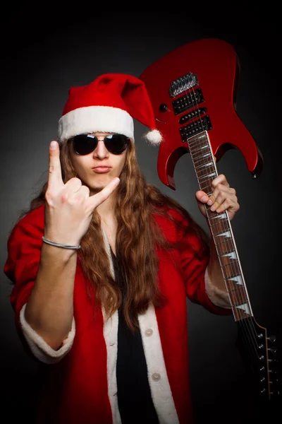 Heavy metal Santa — Stock Photo, Image