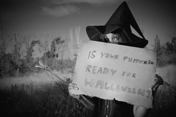 Is your pumpkin ready for Halloween? — Stock Photo, Image