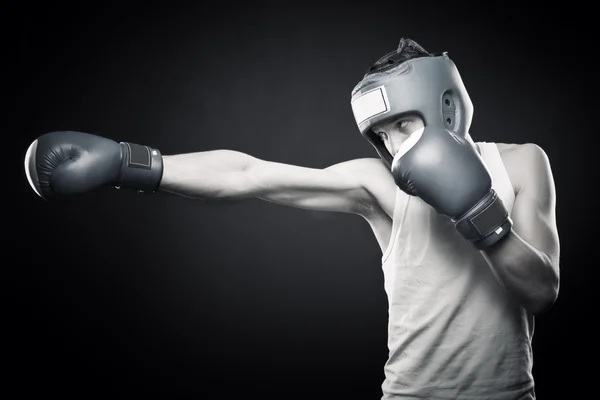 Strong young boxer — Stock Photo, Image