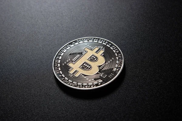 Bitcoin Dark Background — Stock Photo, Image