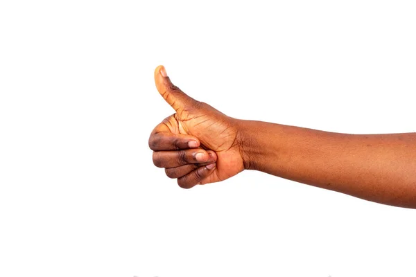 Обрезанный Вид Неизвестного Лица Показывающего Большой Палец — стоковое фото
