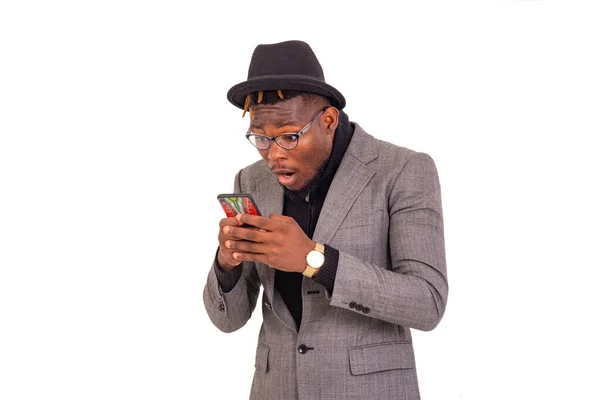 Handsome Young Business Man Wearing Elegant Suit Surprised Seeing Something — Stock Photo, Image