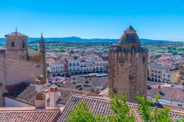 İspanyol kasabası Trujillo 'nun hava manzarası