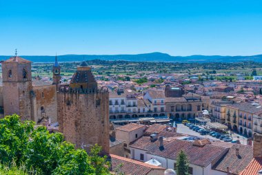 İspanyol kasabası Trujillo 'nun hava manzarası