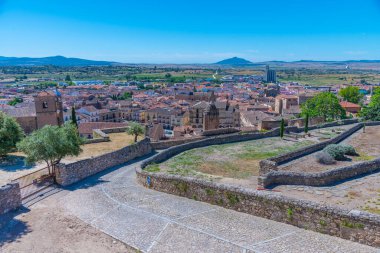 İspanyol kasabası Trujillo 'nun hava manzarası