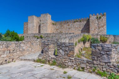 İspanyol kasabası Trujillo 'daki kale manzarası