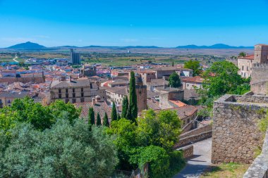 İspanyol kasabası Trujillo 'nun hava manzarası