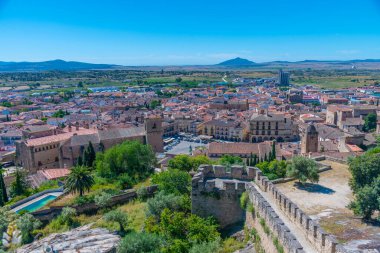 İspanyol kasabası Trujillo 'nun hava manzarası