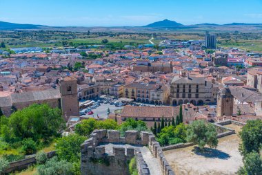 İspanyol kasabası Trujillo 'nun hava manzarası