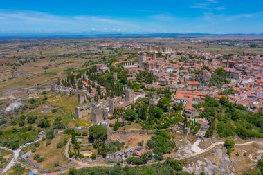 İspanyol kasabası Trujillo 'nun hava manzarası