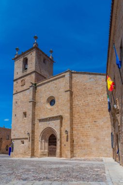 İspanyol kasabası Caceres 'deki Majestic Katedrali