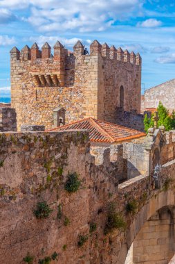 Caceres, İspanya 'daki Plaza Belediye Başkanı Torre de Bujaco