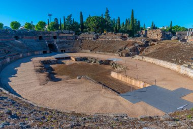 İspanya 'da Merida Roma Amfitiyatrosu.