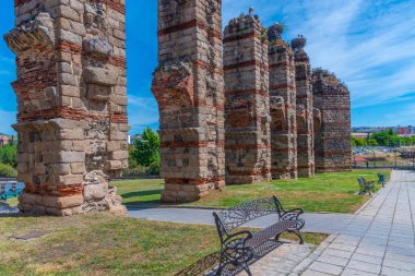 Acueducto de los Milagros İspanyol kenti Merida 'da