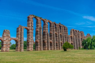 Acueducto de los Milagros İspanyol kenti Merida 'da