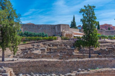 İspanyol kenti Merida 'daki Alcazaba kalesi