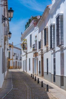 İspanyol şehri Zafra 'daki White Caddesi.