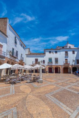 İspanyol şehri Zafra 'da Plaza Chica