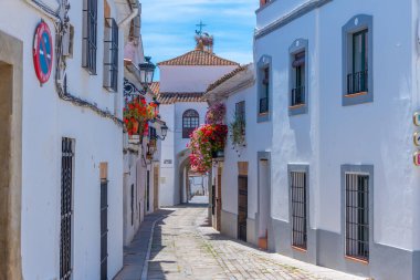 İspanyol şehri Zafra 'daki White Caddesi.
