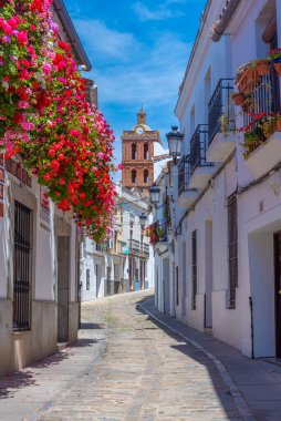 İspanyol şehri Zafra 'daki White Caddesi.