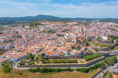 Jerez de los Caballeros 'un İspanya' daki hava manzarası