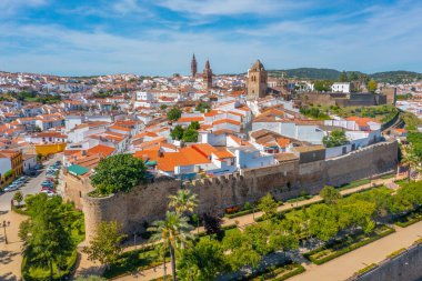 Jerez de los Caballeros 'un İspanya' daki hava manzarası