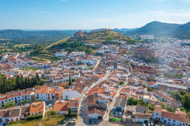 İspanyol şehri Aracena 'nın Panorama manzarası
