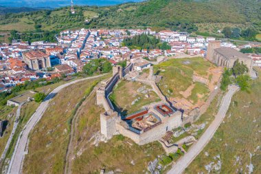 İspanyol şehri Aracena 'nın Panorama manzarası
