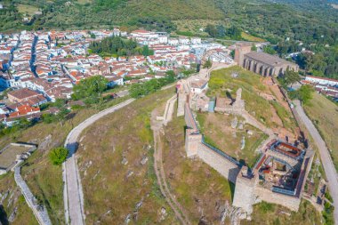 İspanyol şehri Aracena 'nın Panorama manzarası