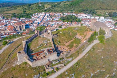 İspanyol şehri Aracena 'nın Panorama manzarası