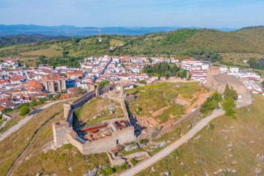 İspanyol şehri Aracena 'nın Panorama manzarası