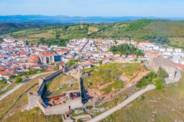 İspanyol şehri Aracena 'nın Panorama manzarası