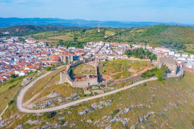 İspanyol şehri Aracena 'nın Panorama manzarası