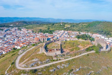 İspanyol şehri Aracena 'nın Panorama manzarası