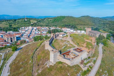 İspanyol şehri Aracena 'nın Panorama manzarası