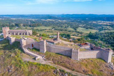 İspanyol şehri Aracena 'nın Panorama manzarası
