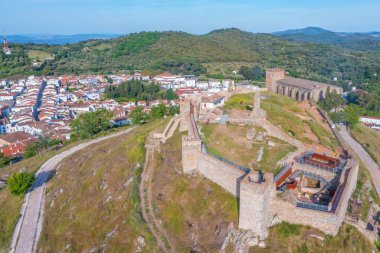 İspanyol şehri Aracena 'nın Panorama manzarası