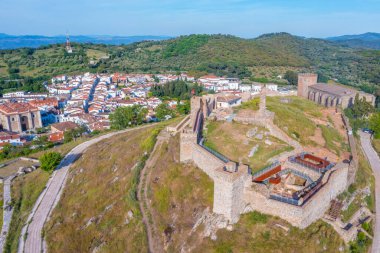 İspanyol şehri Aracena 'nın Panorama manzarası