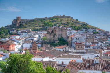 İspanyol şehri Aracena 'nın Panorama manzarası
