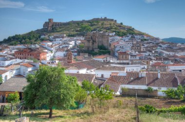 İspanyol şehri Aracena 'nın Panorama manzarası