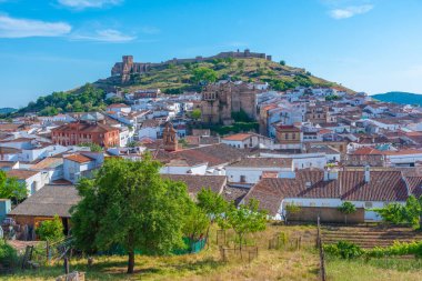 İspanyol şehri Aracena 'nın Panorama manzarası