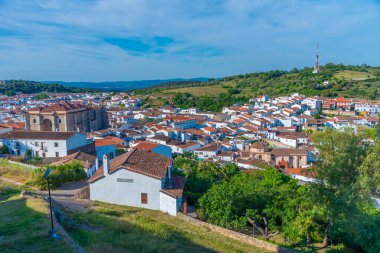 İspanyol şehri Aracena 'nın Panorama manzarası