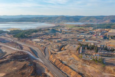 İspanya 'daki Minas de Riotinto' daki sanayi tesisleri